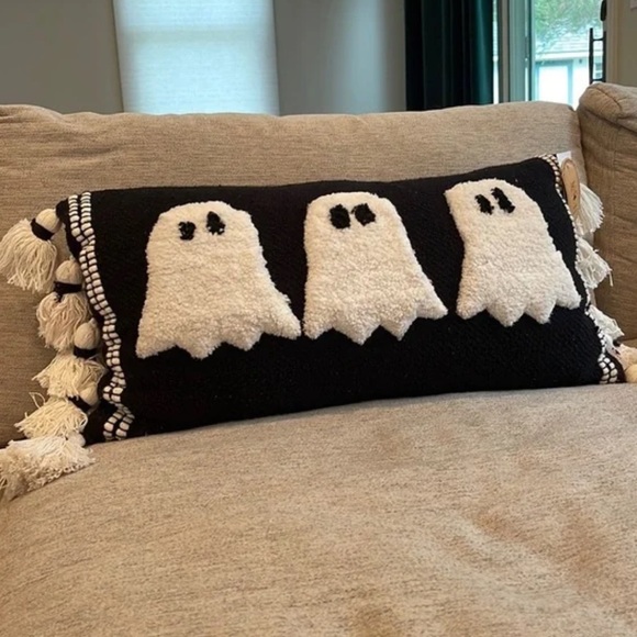 Rachel Zoe Other - NEW Black ghost tassel pillow Pac-Man viral TikTok